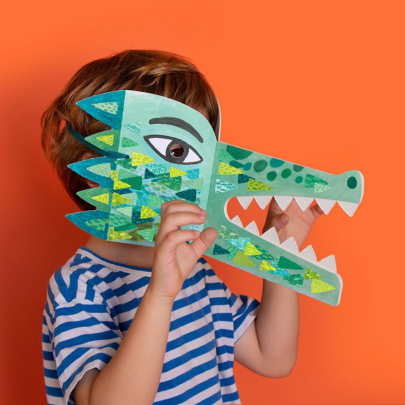 Maska so samolepkami Be wild! Crocodile Londji