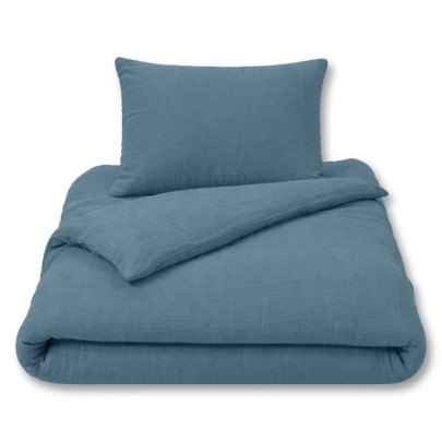 Luxusné detské mušelínové obliečky Denim blue 100 x 135 cm Esito