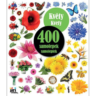 400 samolepiek Kvety
