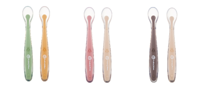 Silikónové lyžičky s puzdrom 2 ks Take & Match 6 m+ Petite & Mars