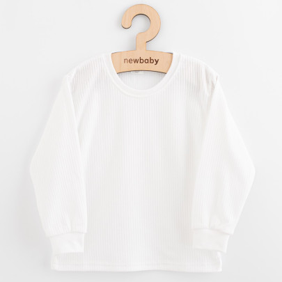Detské bavlnené tričko s dlhým rukávom New Baby Kindergarten biele