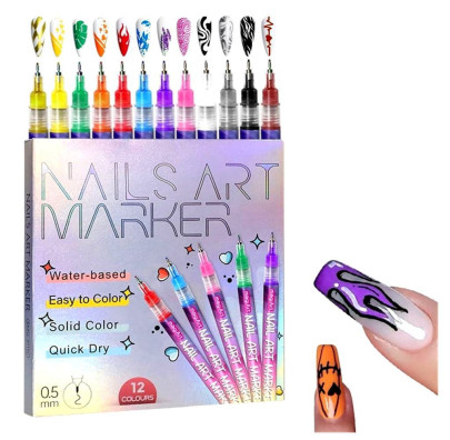 Sada farieb na nechty Fixy Nail art 12 ks