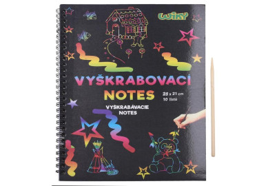 Vyškrabávací notes 28x21, 10listov