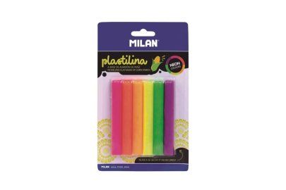 Plastelína 6 ks neón