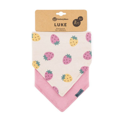 Podbradník bandana Luke 2 ks 3 m+ Beige Petite & Mars