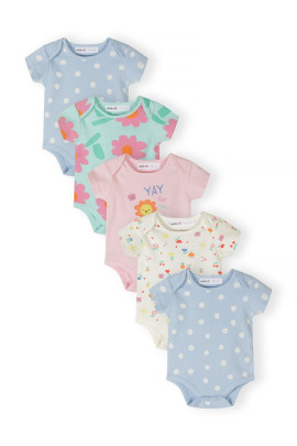 Dievčenské dojčenské body 5pack Minoti