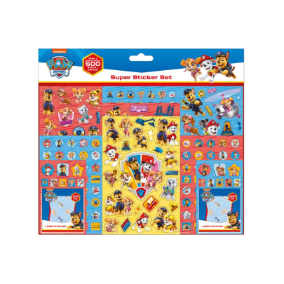 Veľká sada nálepiek 500 ks Paw Patrol