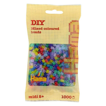 Zažehľovacie korálky Hama MIDI mix priehľadné 1 000 ks
