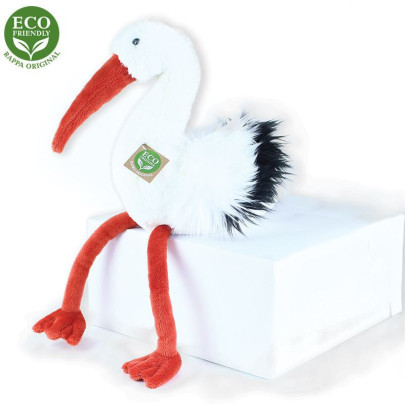 Plyšový vták bocian 39 cm ECO-FRIENDLY Rappa