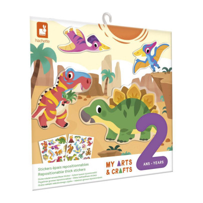 Kreatívna sada My arts&crafts Prelepovateľné samolepky Dinosaury Janod