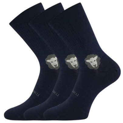 Ponožky detské anatomicky tvarované Barefootik Merino so striebrom tmavom. (3 páry)
