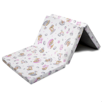 Skladací matrac do postieľky New Baby Standard 120x60x5 cm koala ružová