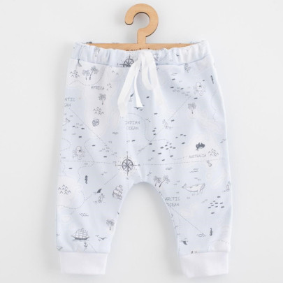 Detské bavlnené nohavice Jogger New Baby For Babies ocean