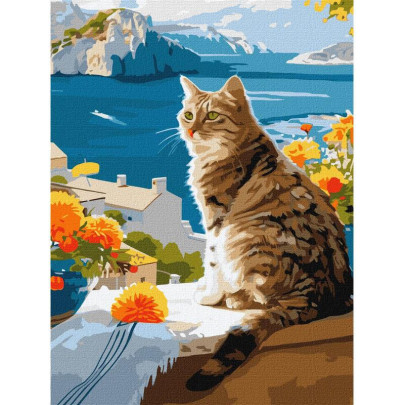 Maľovanie podľa čísel - Mačka 30 x 40 cm