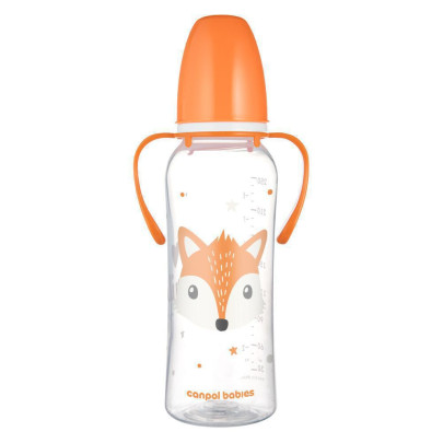 Fľaša úzkohrdlá s úchytmi Cute Animals 250 ml Canpol babies