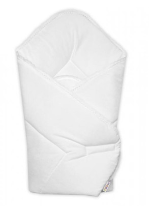 Luxusná zavinovačka Velvet s čipkovým lemovaním biela 75 x 75 cm Baby Nellys