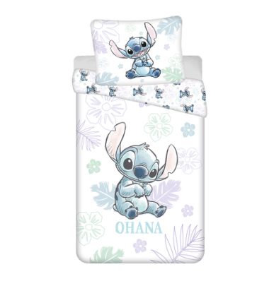 Detské bavlnené obliečky Lilo and Stitch Ohana White
