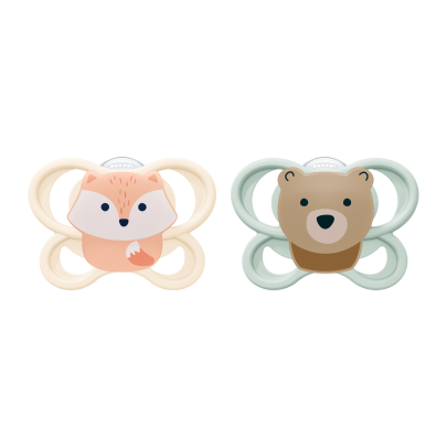 Cumlík Perfect Match Air Fox/Bear 0-2 m 2 ks box Nuk