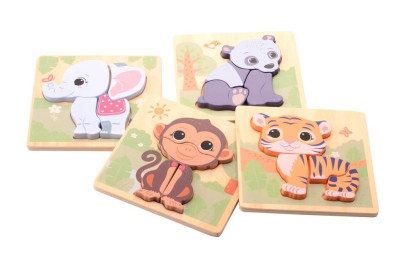 The Wildies Family drevené mini puzzle