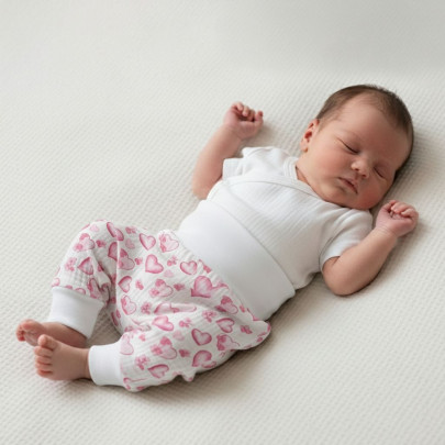 Dojčenské nohavice - buggy mušelín Srdce Baby Service