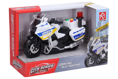 Motorka polícia s efektmi 18 cm