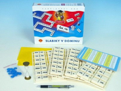 Slabiky v domine spoločenská hra vzdelávací Alexander