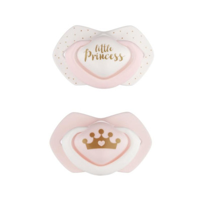 Silikónové cumlíky symetrický set Light touch ROYAL BABY ružové