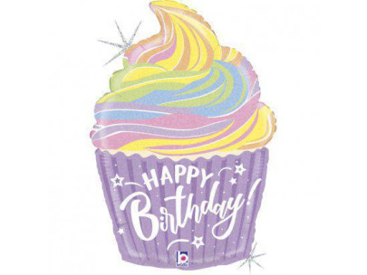 HB pastel cupcake 27"/69 cm fóliový balónik nafukovací