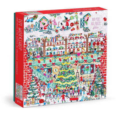 Fóliové puzzle Michael Storrings Vianočná dielňa hračiek 500 dielikov Galison