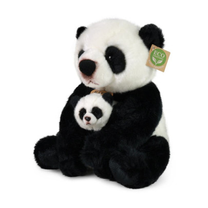 Plyšová panda s mláďaťom 27 cm Rappa