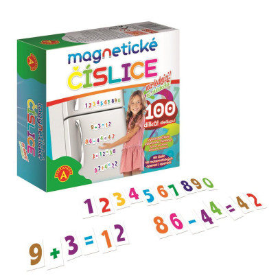 Magnetické číslice na chladničke 100 dielikov v krabici