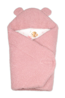 Baránková zavinovačka s kapucňou bavlna/baránok Teddy