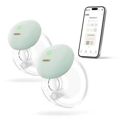 Odsávačka mlieka Ovio Twin Duo bezdrôtová hands-free mušľová 3-fázová s aplikáciou Neno