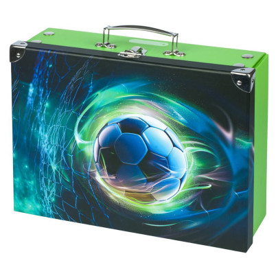 Skladací školský kufrík Futbal Lopta s kovaním Baagl