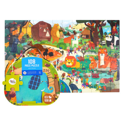 Puzzle Deň v ZOO 108 ks Jarmelo