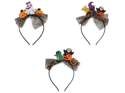 Čelenka do vlasov Halloween / čarodejnica čierna