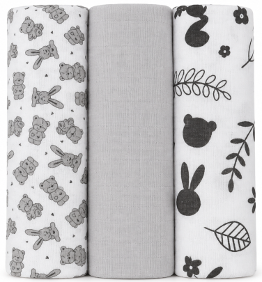 Mušelínové plienky sada mix Unisex 60x80 cm 3 ks Veverička Jasmine