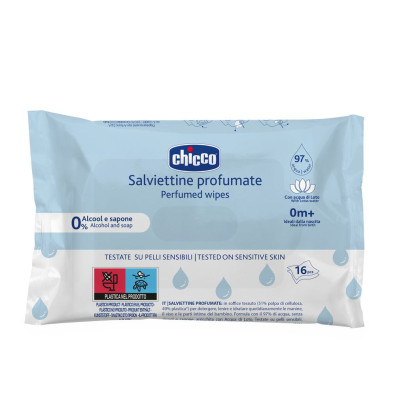 Detské vlhčené obrúsky jemne parfumované do kabelky 16 ks Chicco