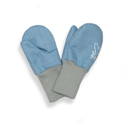 Zimné palcové rukavice softshell s baránkom Sky blue Veľ. 1 - 2 roky Esito