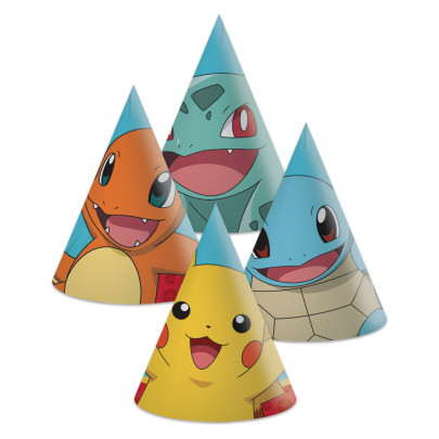 Čiapočky papierové EKO - Pokemon, 6 ks