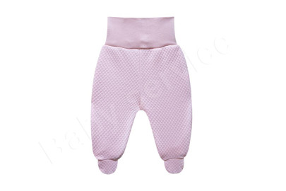 Prešívané polodupačky lososové Baby Service