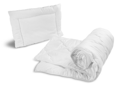Posteľná 2D set do postieľky výplne 120x90 + 60x40 cm biele