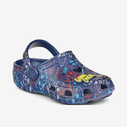 Detské nazúvaky clogsy modré Game + amulet Big Frog Coqui