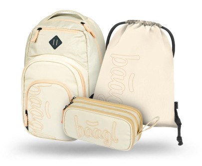 Set 3 Coolmate Beige: batoh, peračník, sáčok Baagl