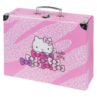 Skladací školský kufrík Hello Kitty Sweet Leopard s kovaním Baagl