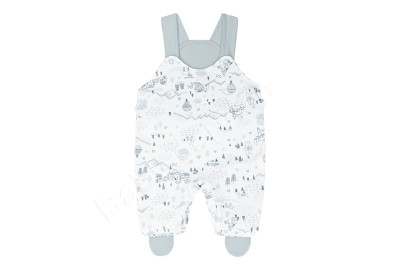 Bavlnené polodupačky - lacláčky Mestečko šedé Baby Service