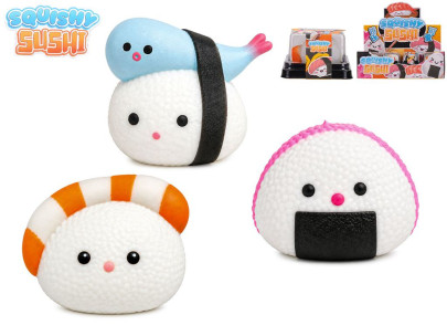 Squishy Sushi Kawaii kamarát 5 cm – mačkacia antistresová hračka 1 ks