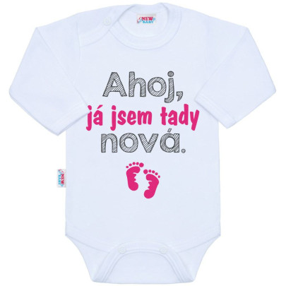 Body s potlačou New Baby Ahoj, ja som tu nová - darčekové balenie