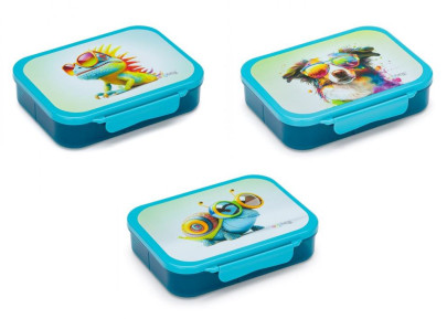 Box na desiatu s priehradkami crazy animals OxyBag