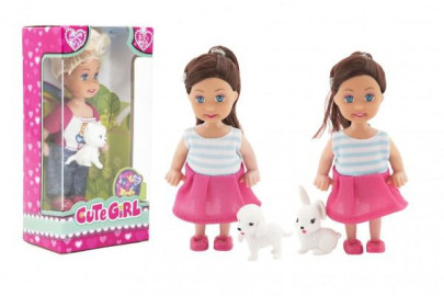 Bábika s maznáčikom 12 cm